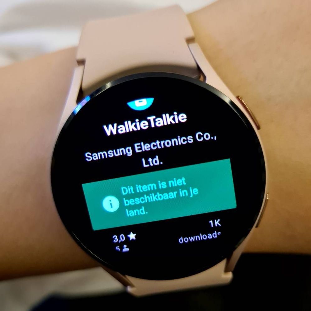 Opgelost: Watch 4 classic walkie talkie app - Samsung Community