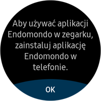 Endomondo Galaxy Watch komplikacja z instalacj aplikacji