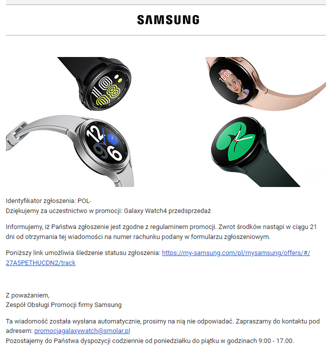 Przedsprzedaż Serii Galaxy Watch4 — zwrot do 500 zł za zakup! Strona
