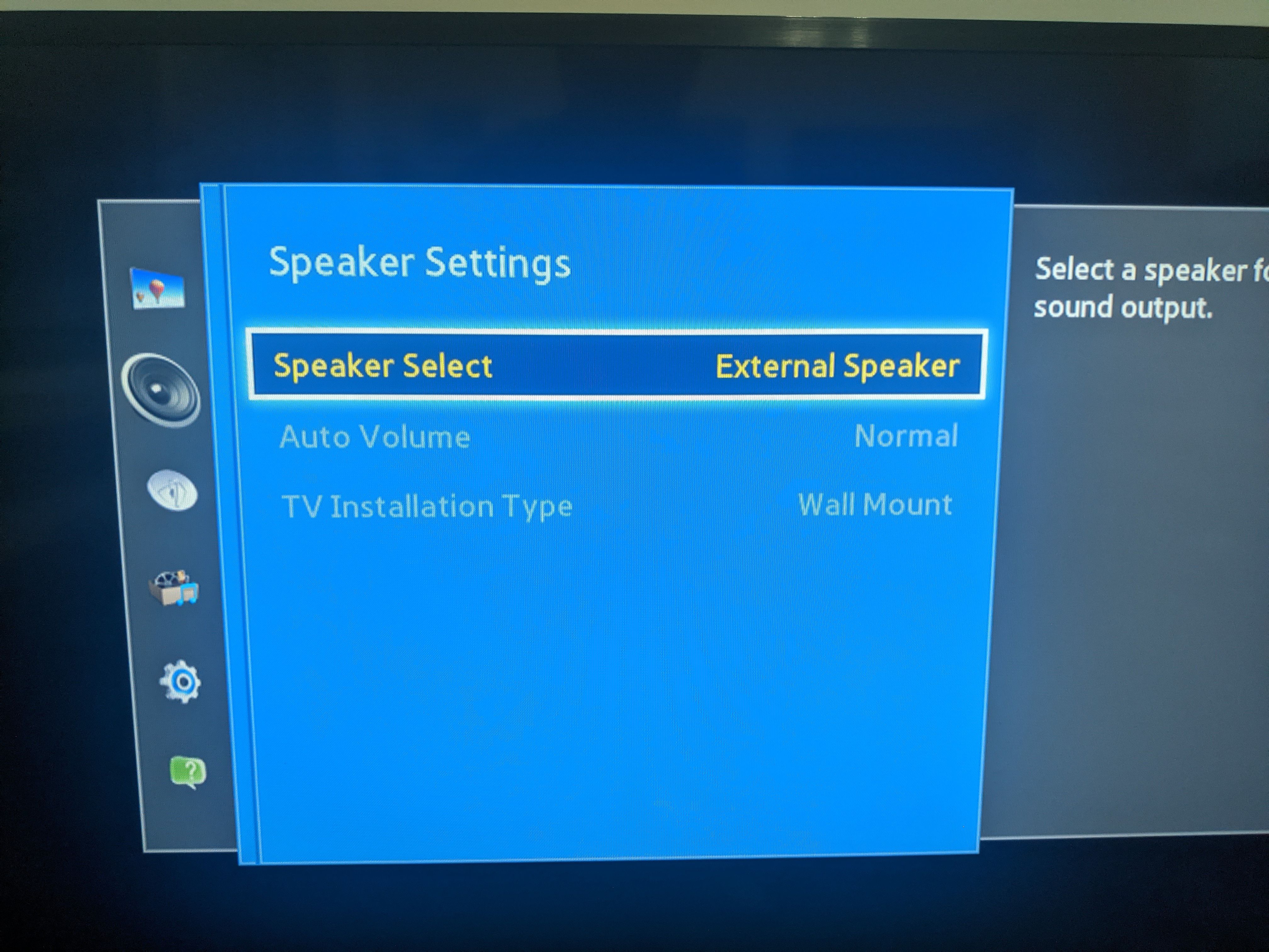 Samsung tv 2024 speaker settings