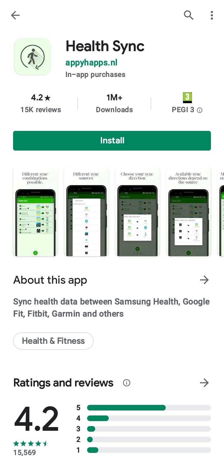 Sync samsung health discount to google fit