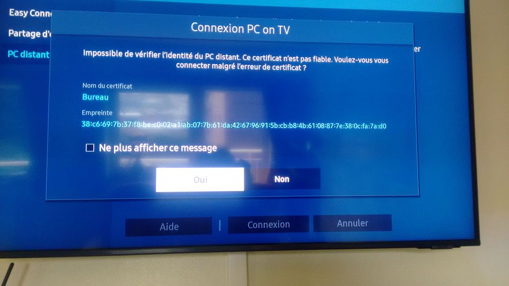 Fonctionnalité PC on TV ne fonctionne pas - Page 3 - Samsung Community