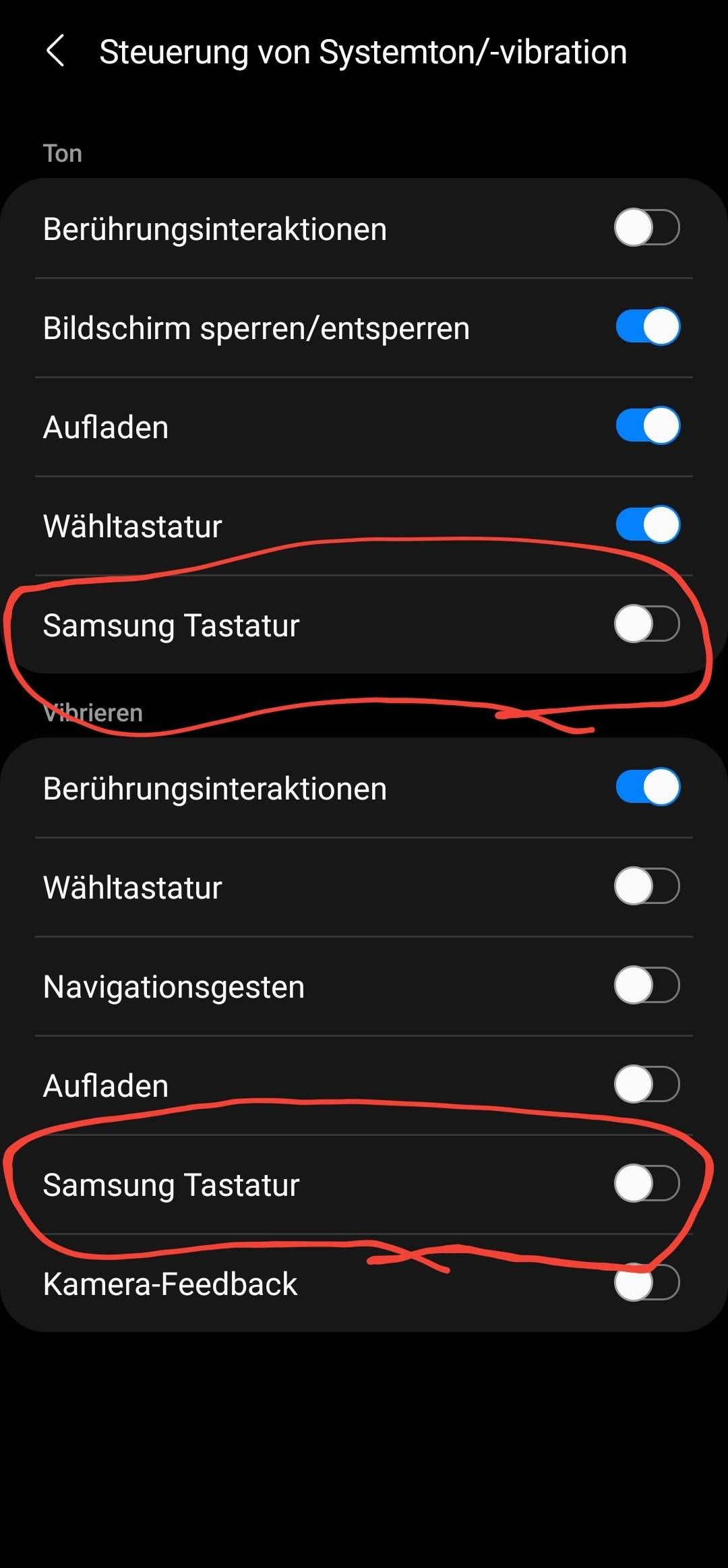 Tastatur Benachrichtigung ton - Samsung Community