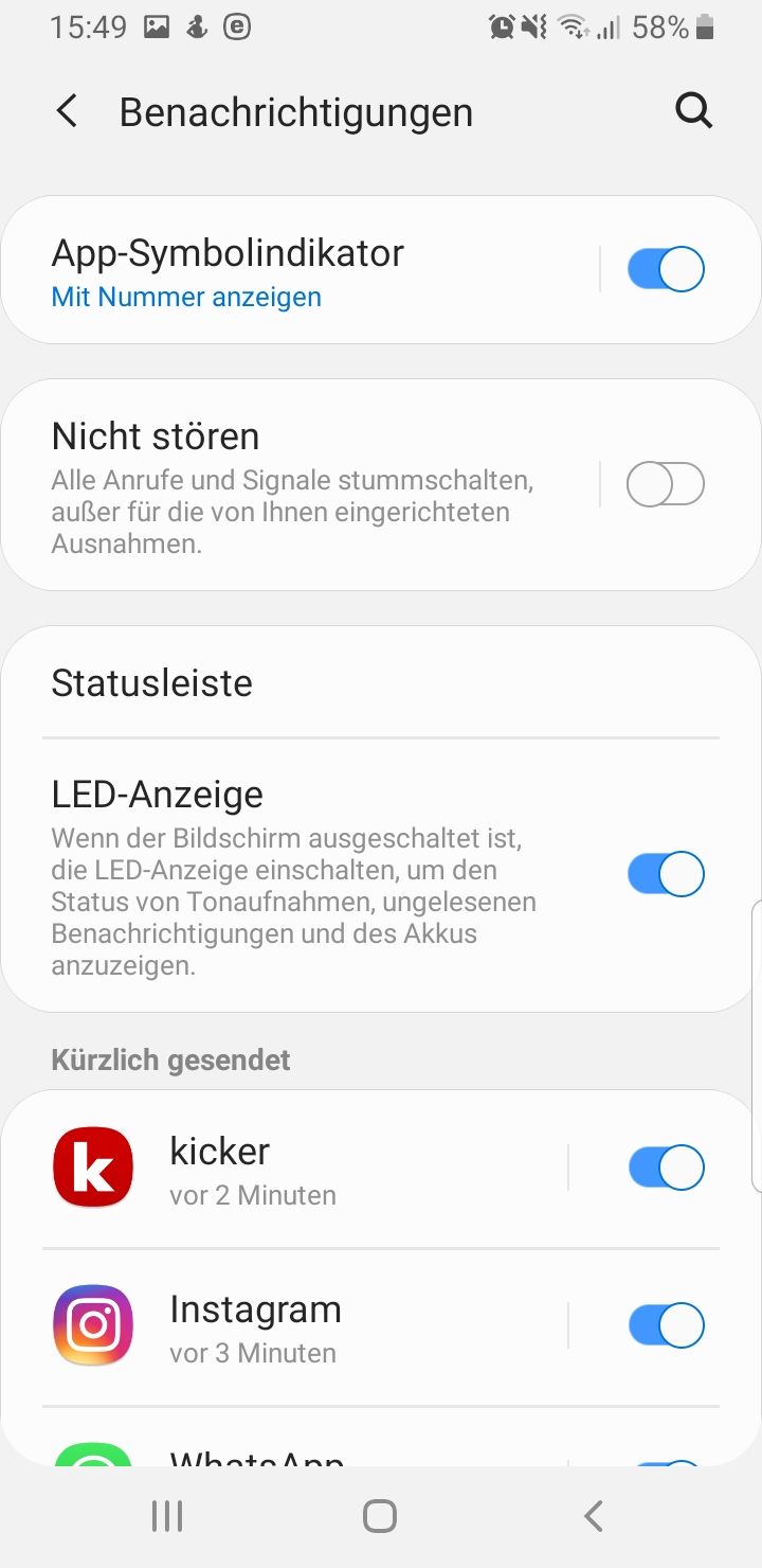 Benachrichtigung ueber die eingabe von snapchat