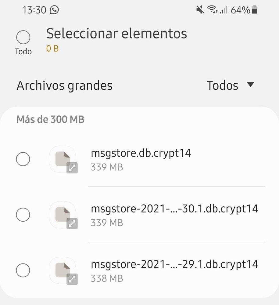Solucionado: Archivos grandes "msgstore" - Samsung Community