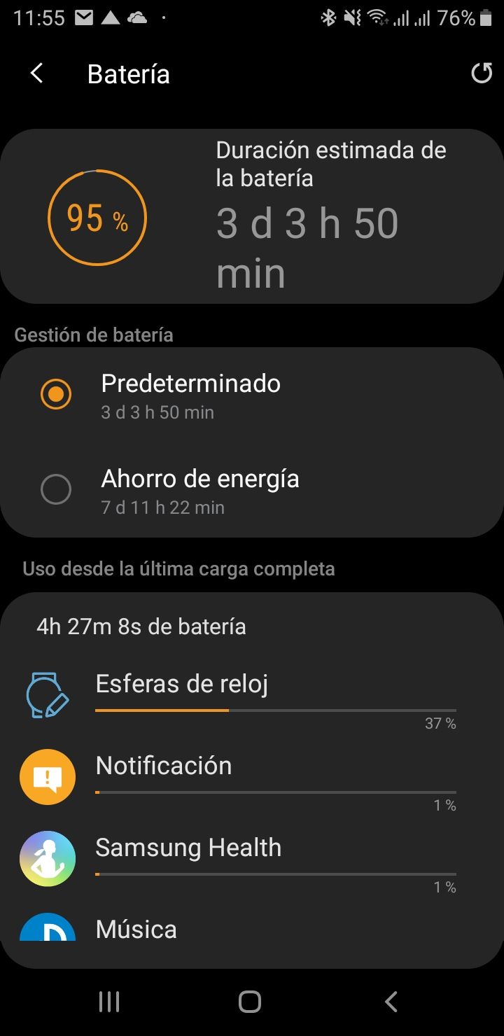 [Galaxy Watch] Duración de la batería Samsung Community