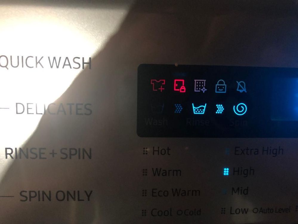 Washer won't start...what is this symbol? - Samsung Community