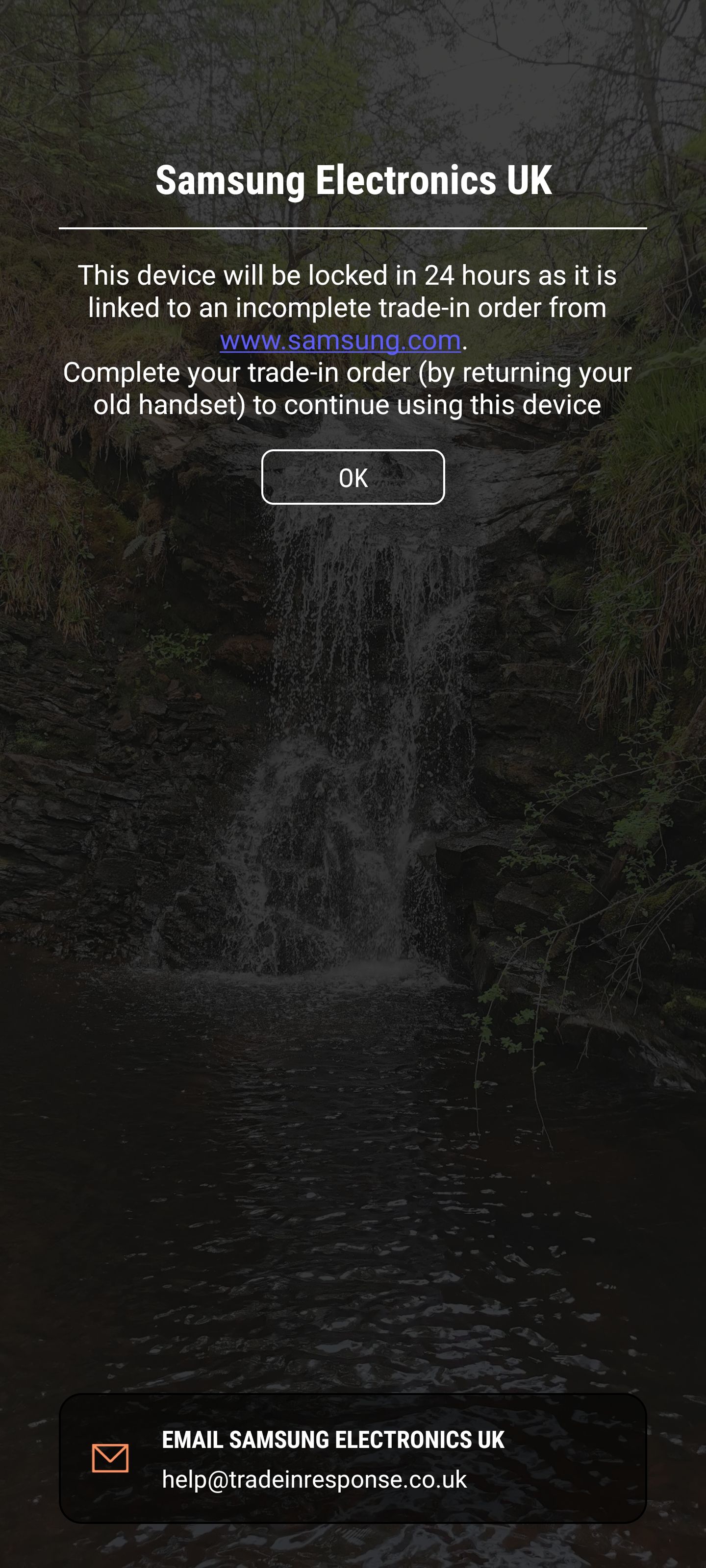 Trade in lock screen Samsung Community