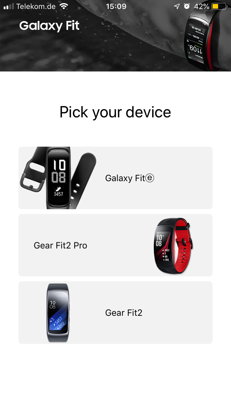 galaxy fit connect to iphone