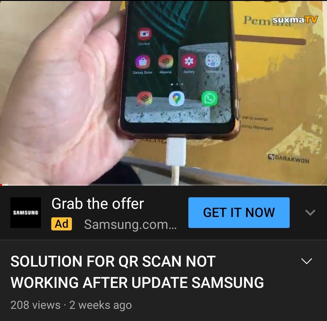 QR scans not working after update Samsung Community