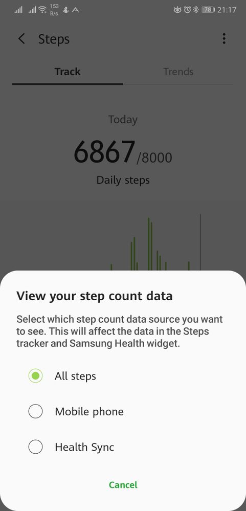 No Galaxy Watch in Samsung Health Steps - Samsung Community