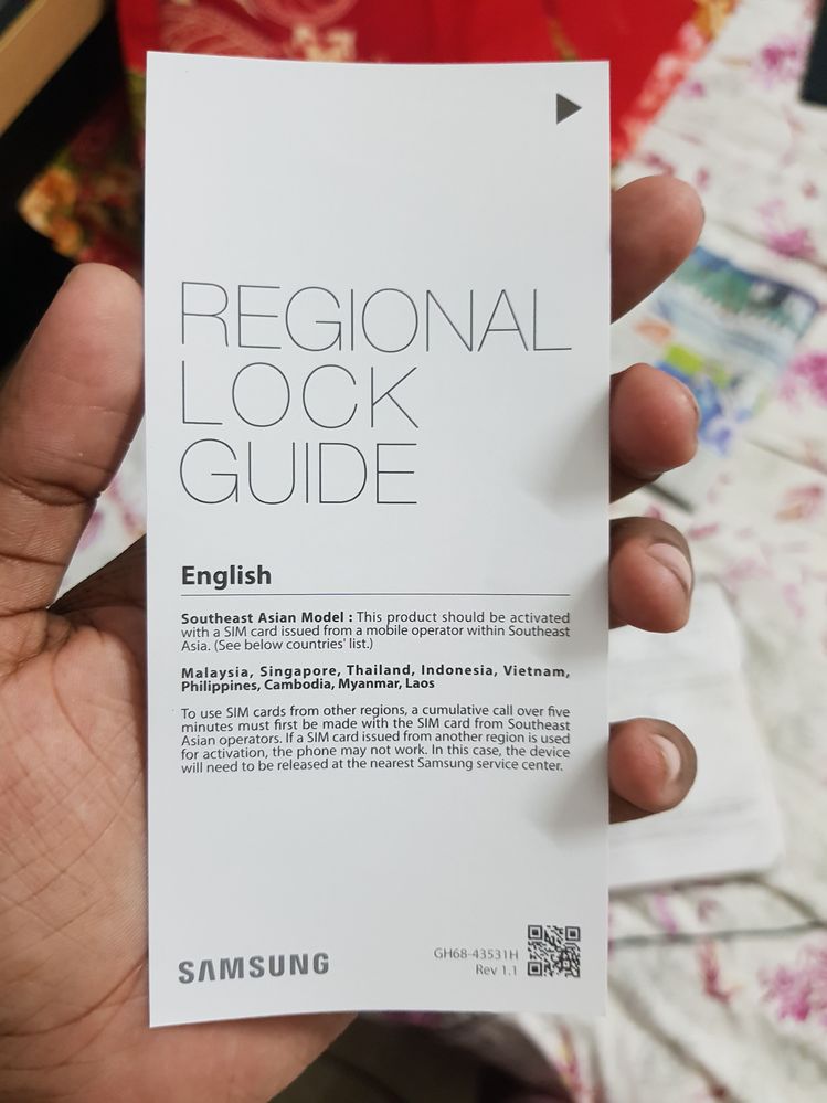 Here's the regional lock guide I got with my device. I believe the device has already been unlocked since all of the local operators work like charm.