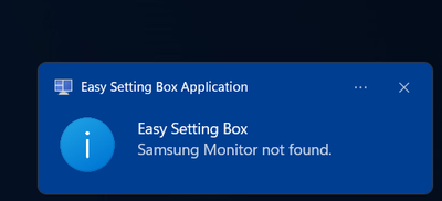 Samsung G9 Easy Settings Box not working - Samsung Community