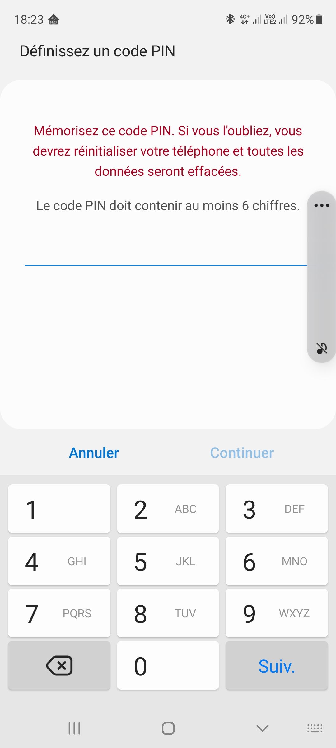 Résolu : Code PIN auto-validé (sans clic OK) - Samsung Community