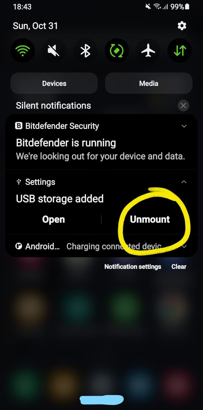 Solved: Unmounting a USB memory stick - Samsung Community