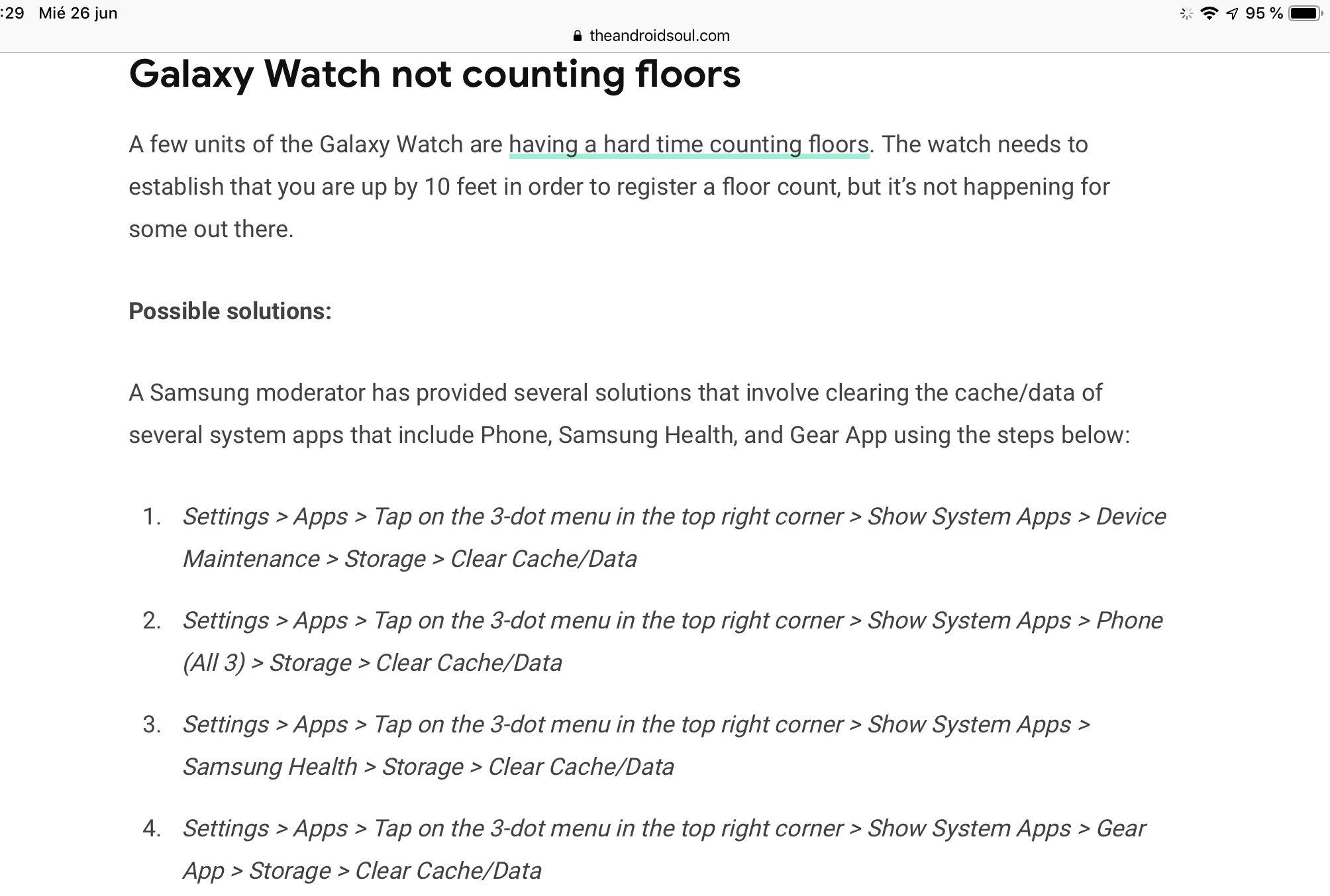 Samsung gear s3 not counting floors online