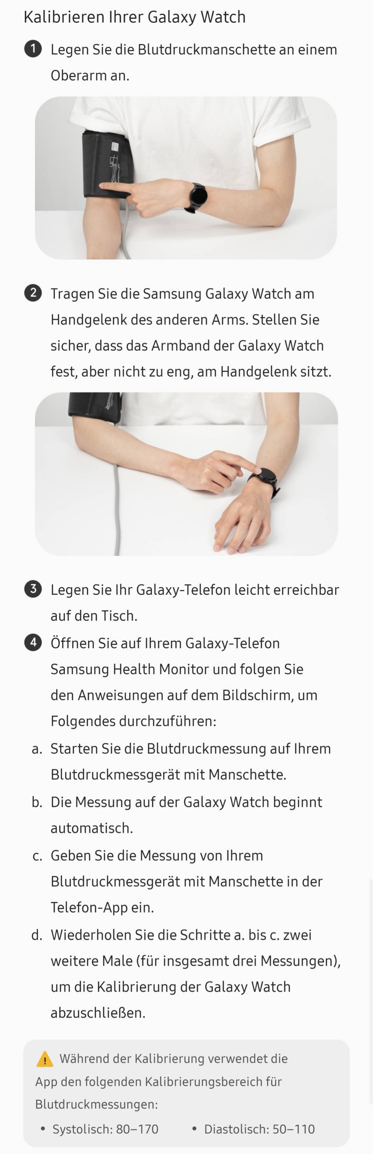 Watch 4 classic Kalibrierung mit Blutdruckgerät? - Samsung Community
