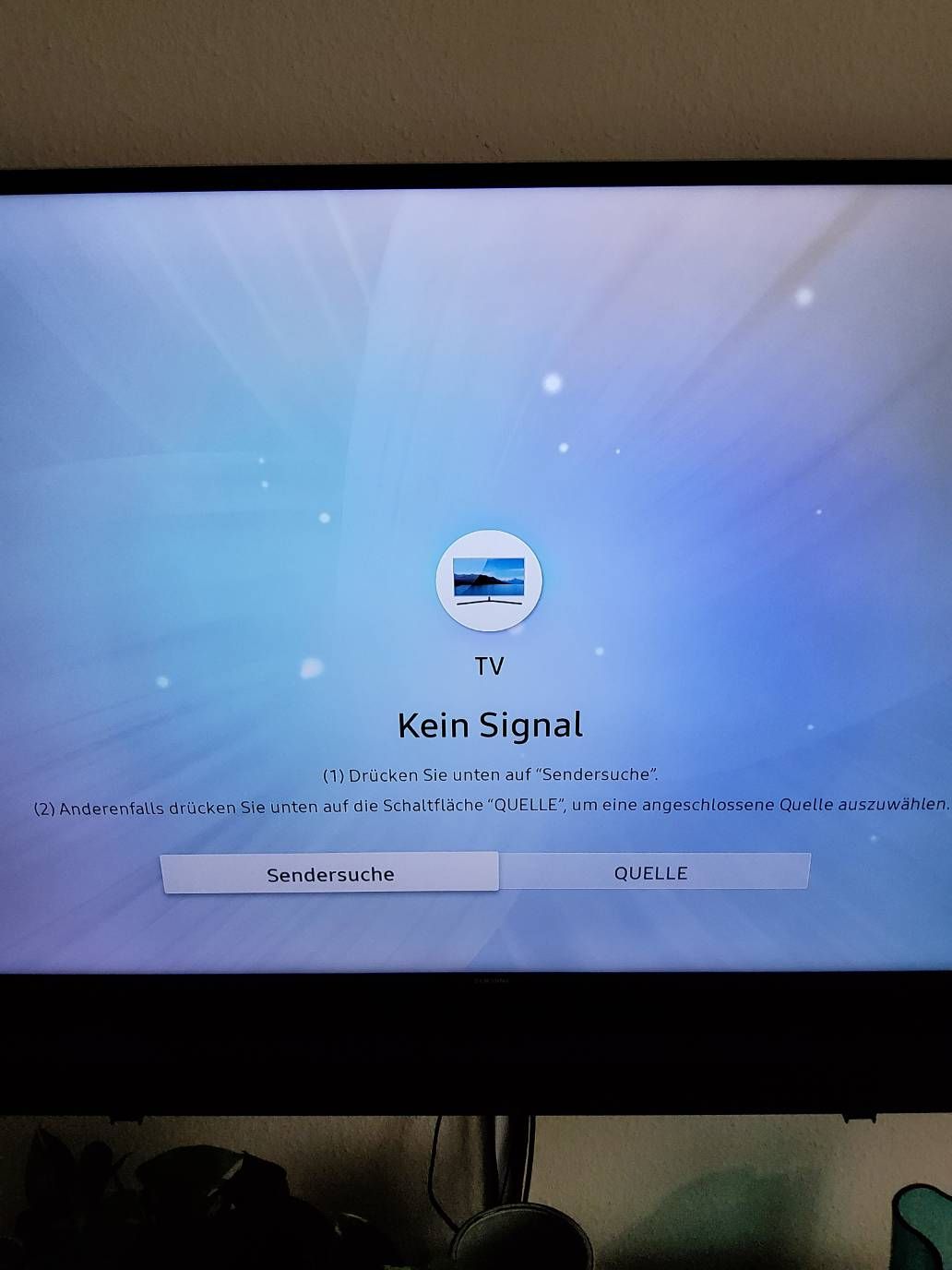 UE50MU6179 Fernseher findet keine Sender Kabelanschluss Samsung