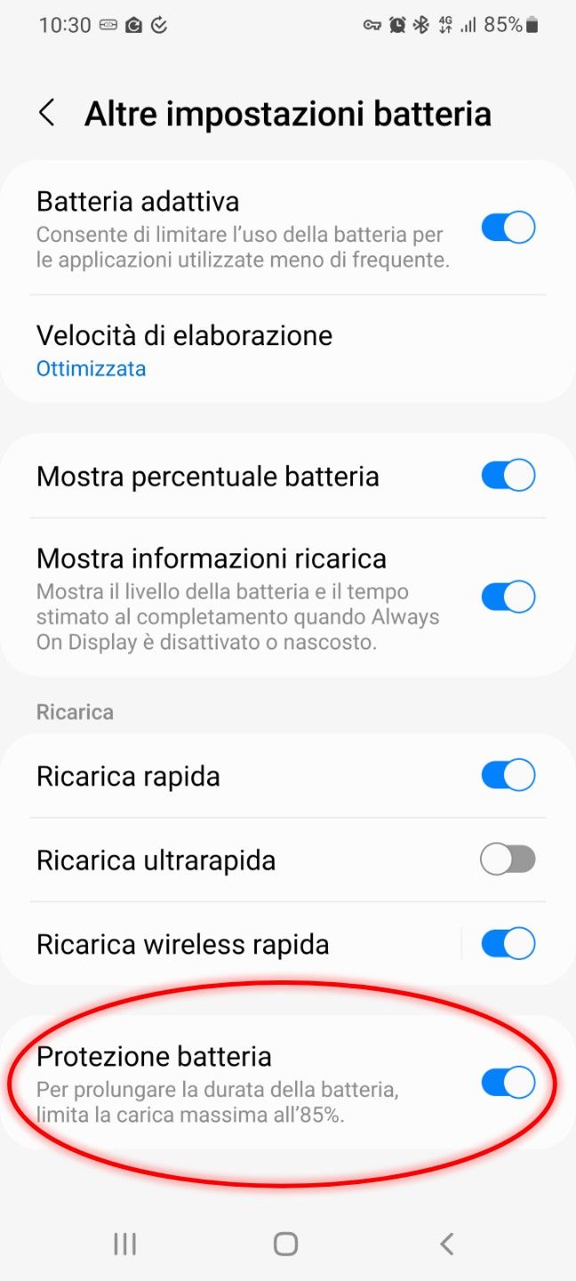 Android 12 e nuova funzione "Protezione Batteria" ‌ - Samsung Community