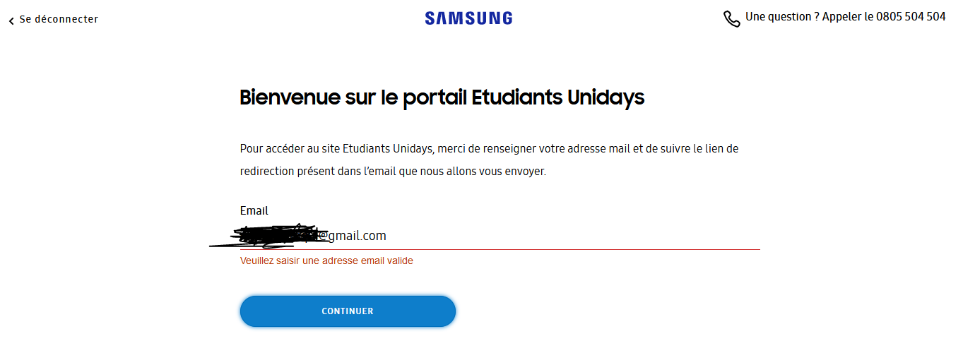 Résolu : Bug Unidays - Samsung Community