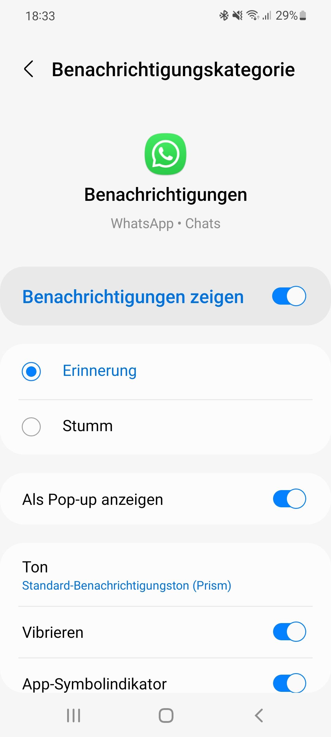 Keine Vibration bei WhatsApp und Nachrichten