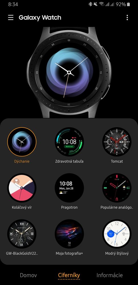 Nove ciferniky galaxy watch - Samsung Community