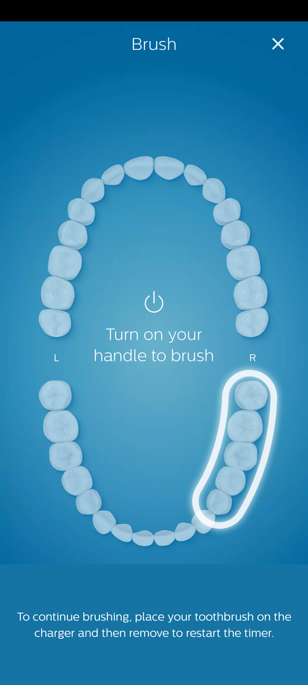 To continue brushing, place your toothbrush on the charger and then remove to restart the timer.png