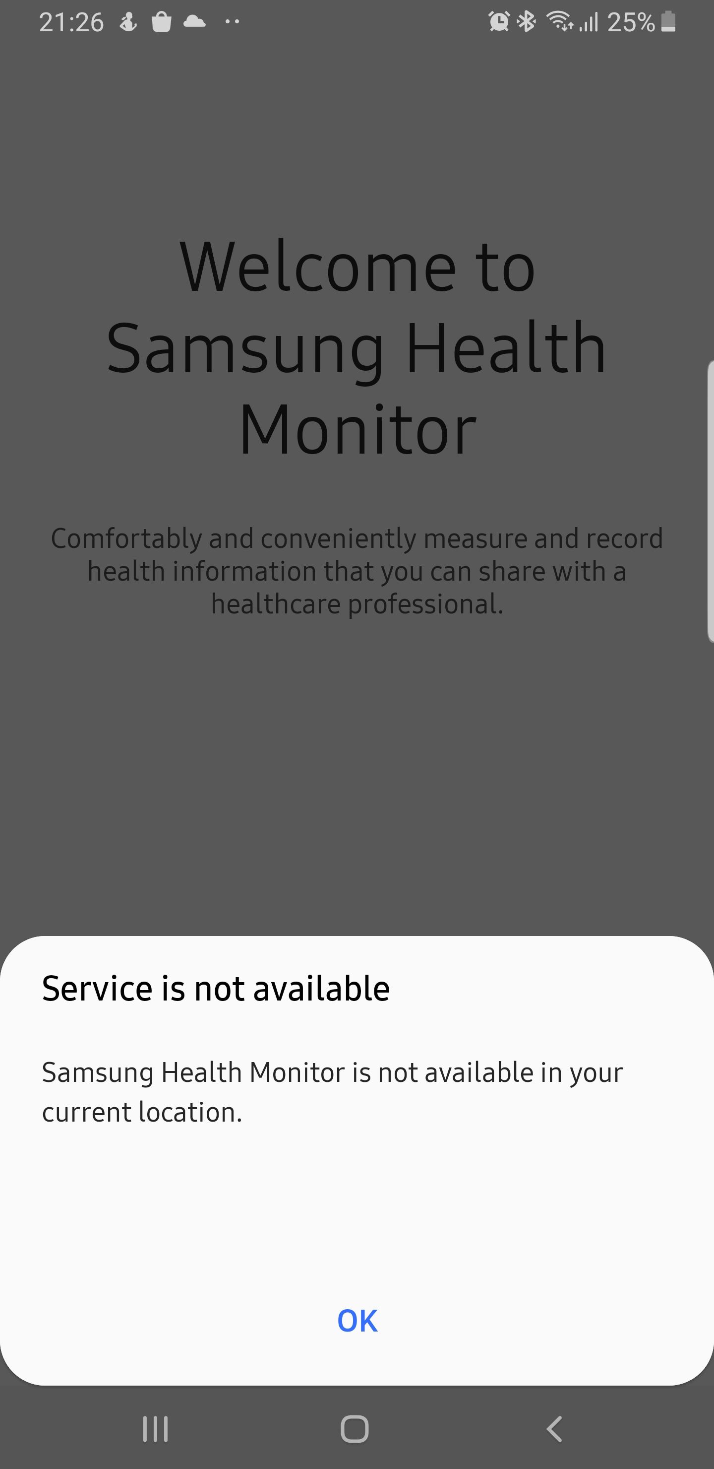 Samsung health monitor countries sale