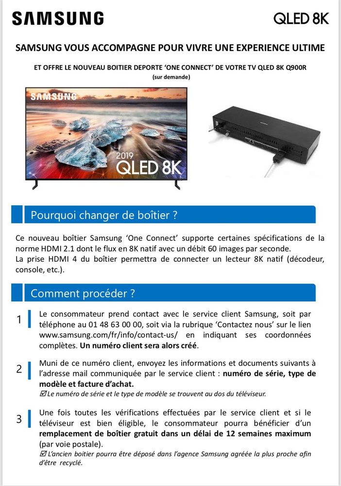 Résolu : TV QLED 8K Q900R : Boitier One Connect et compatibilité HDMI 2.1 -  Samsung Community