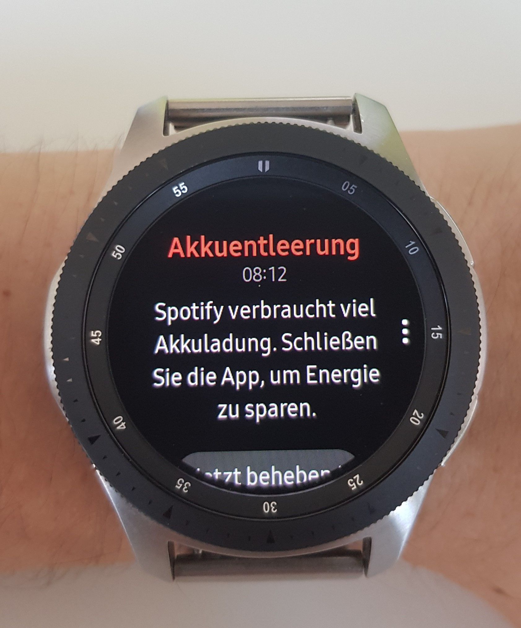 Gelöst: Galaxy Watch - Spotify Meldung