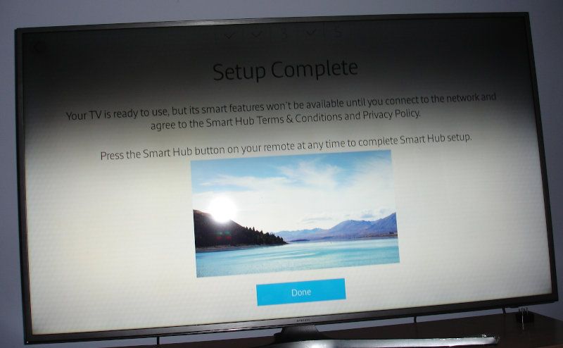 Solved: TV Screen has dark section at top of screen - Samsung Community
