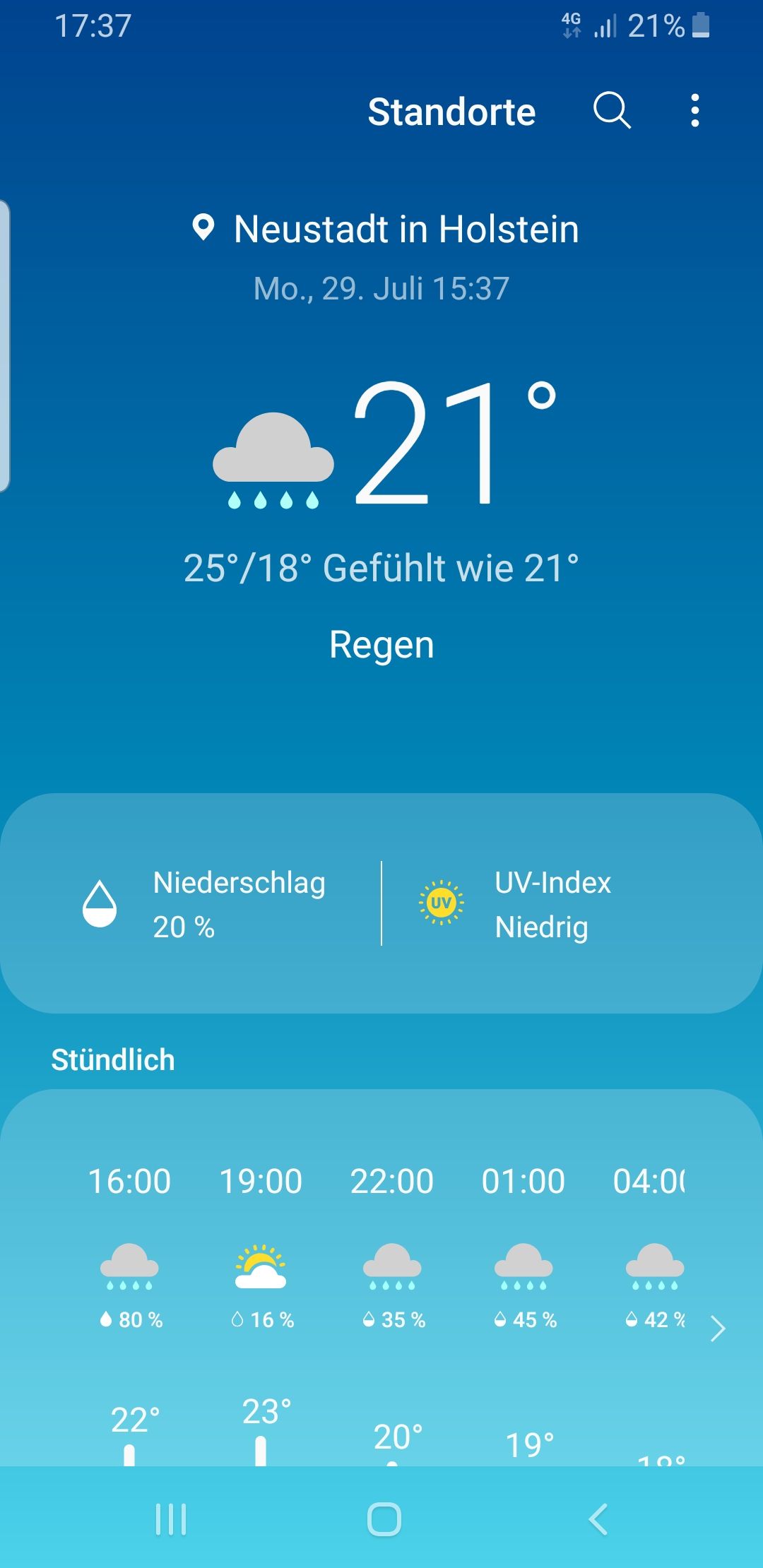 Gelöst: Wetter widget zeigt falsche Uhrzeit an - Samsung Community