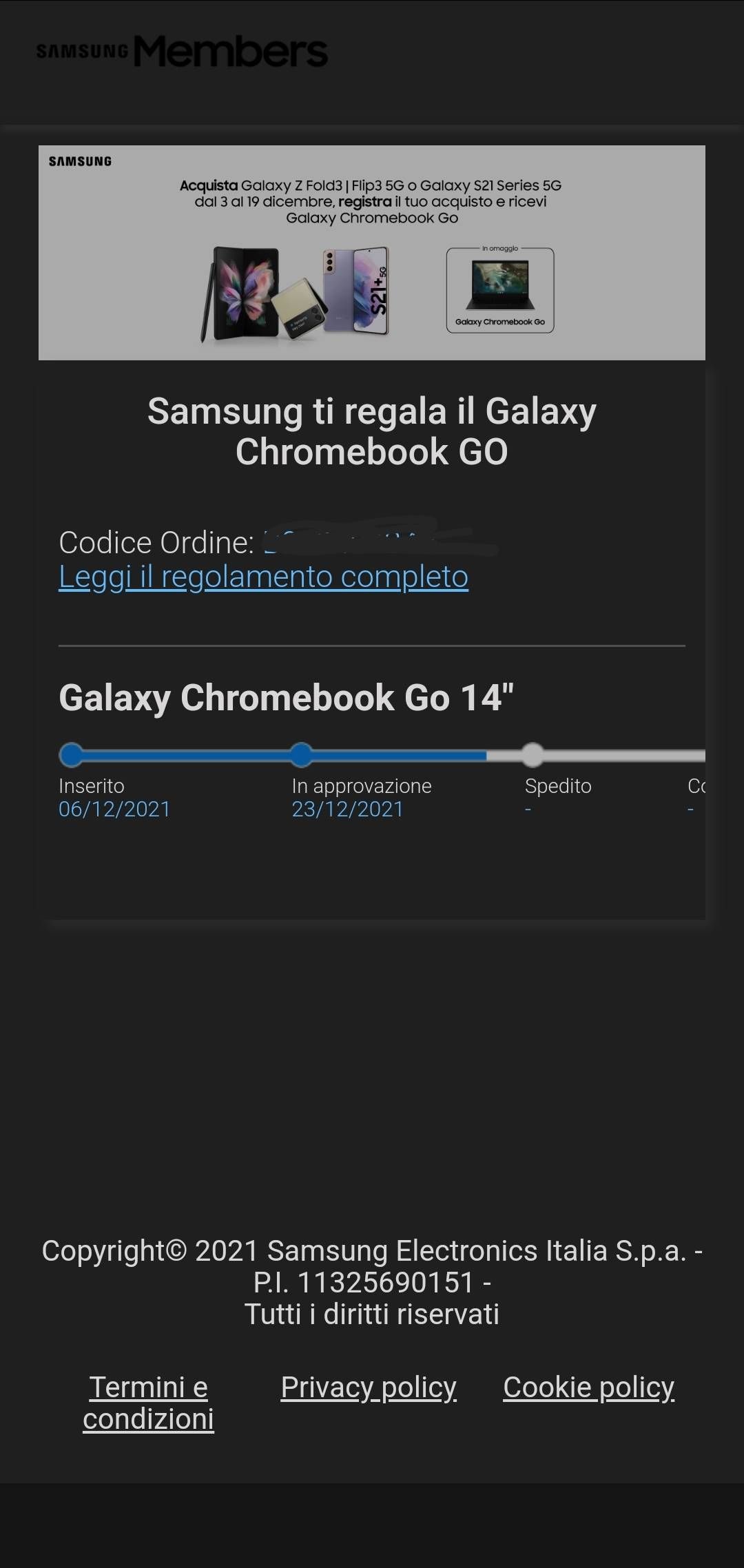 Promozione Chromebook - Samsung Community