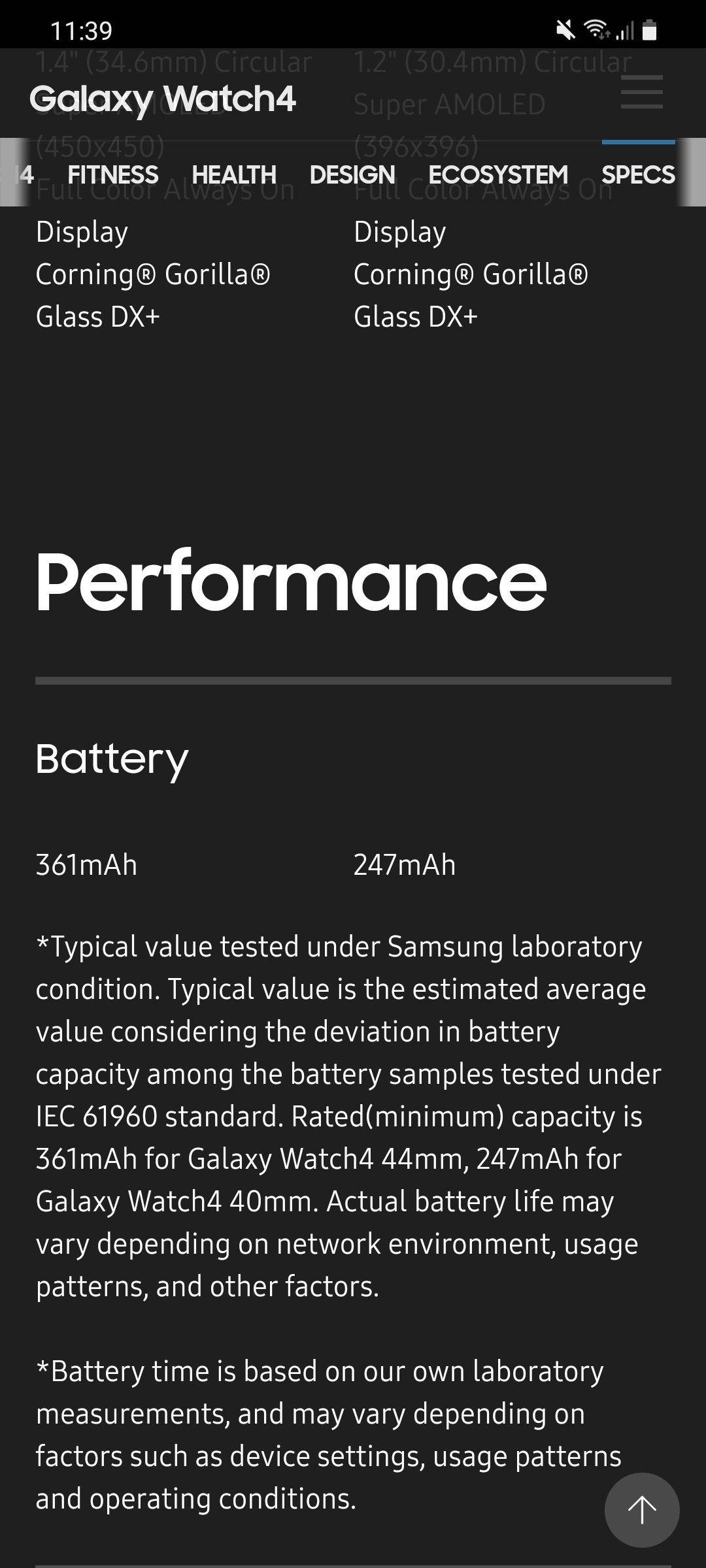 samsung watch 4 40mm battery life