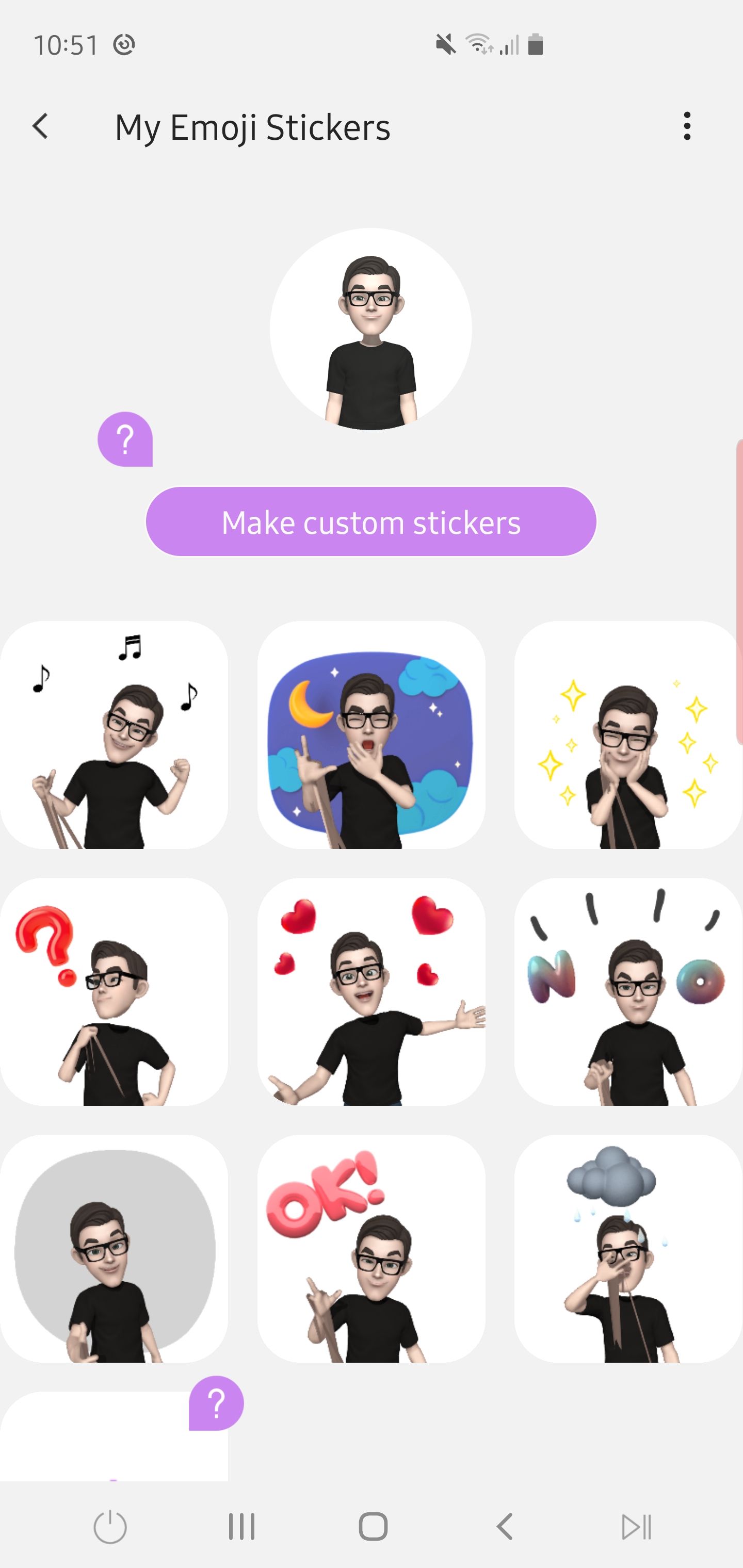 My Emoji Stickers missing neck and glitched - Samsung Community