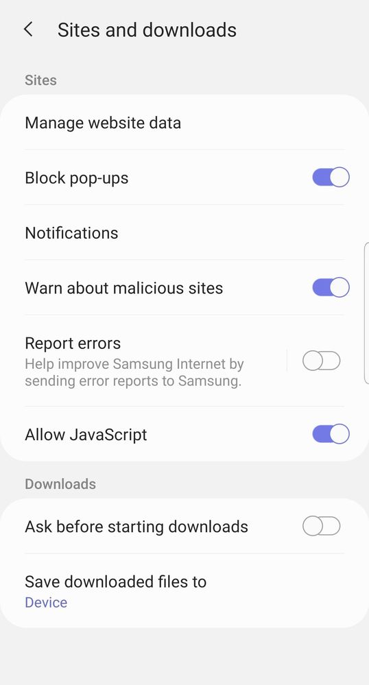 S6 Samsung Internet Browser opening random spam sites Samsung Community