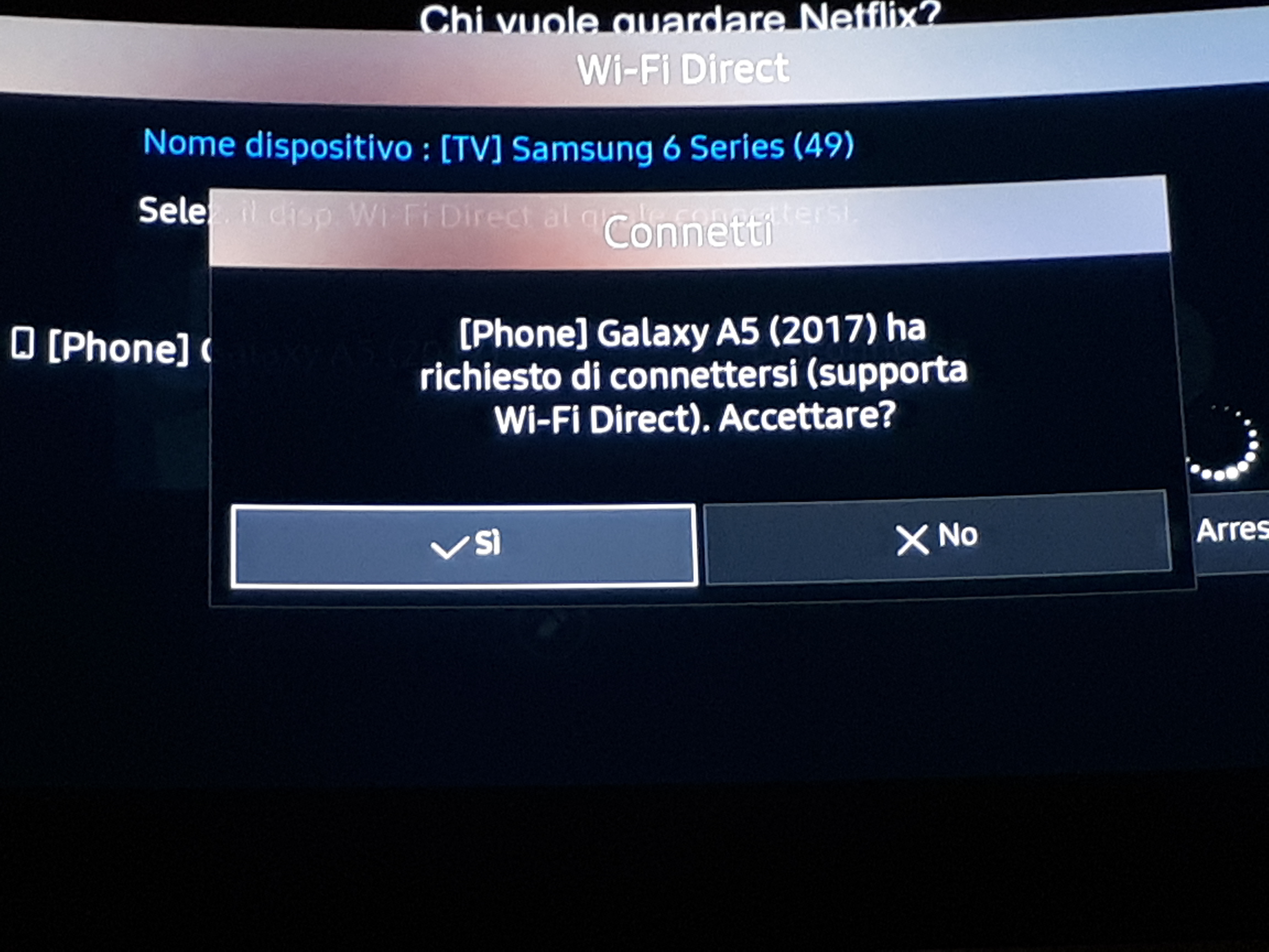 Il mio Samsung Galaxy A5 2017 non trasmette più lo schermo su televisore  SAMSUNG UE49KU6100KXZT - Samsung Community