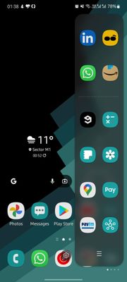 App Name in the edge panel not coming up