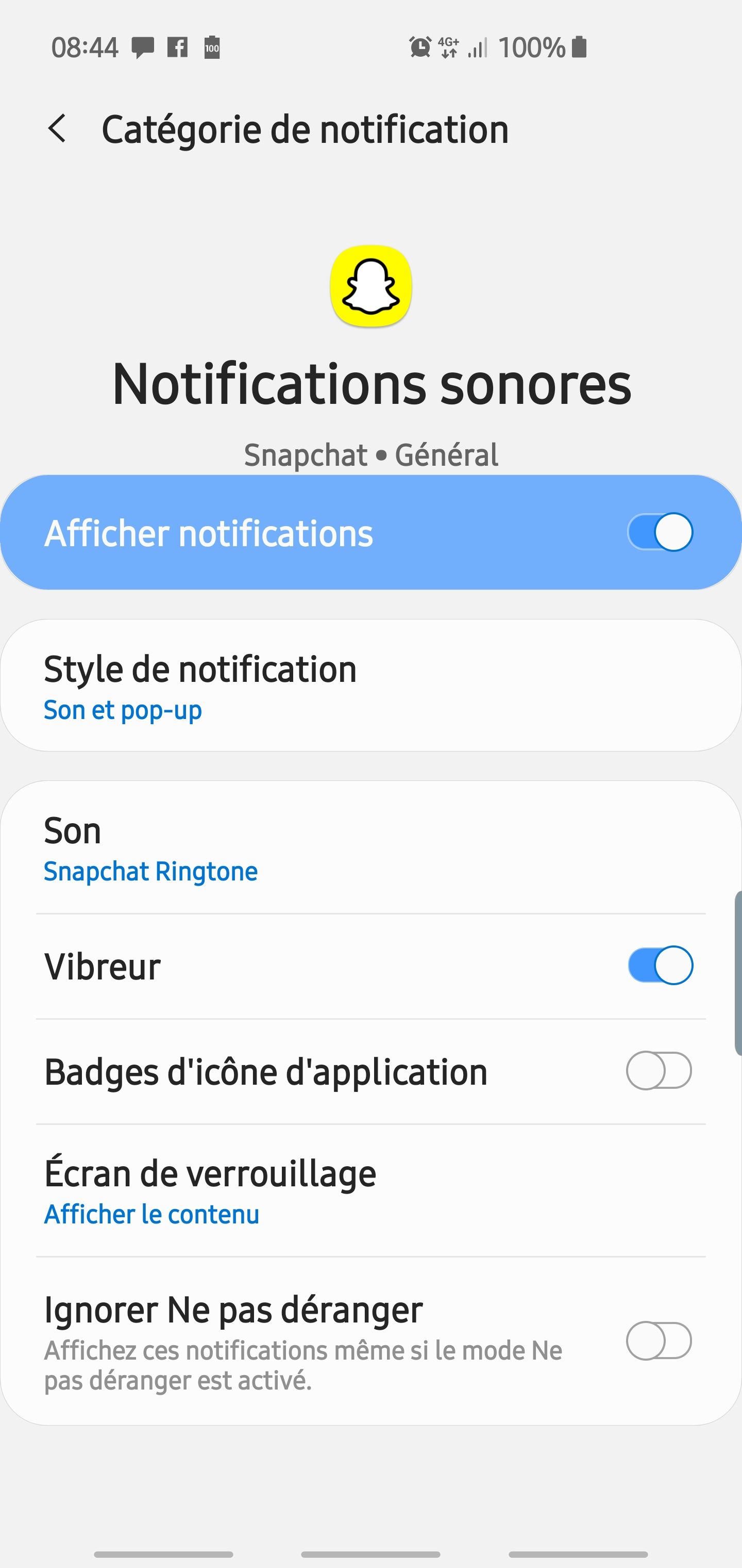 Résolu : Son de notification snapchat - Samsung Community