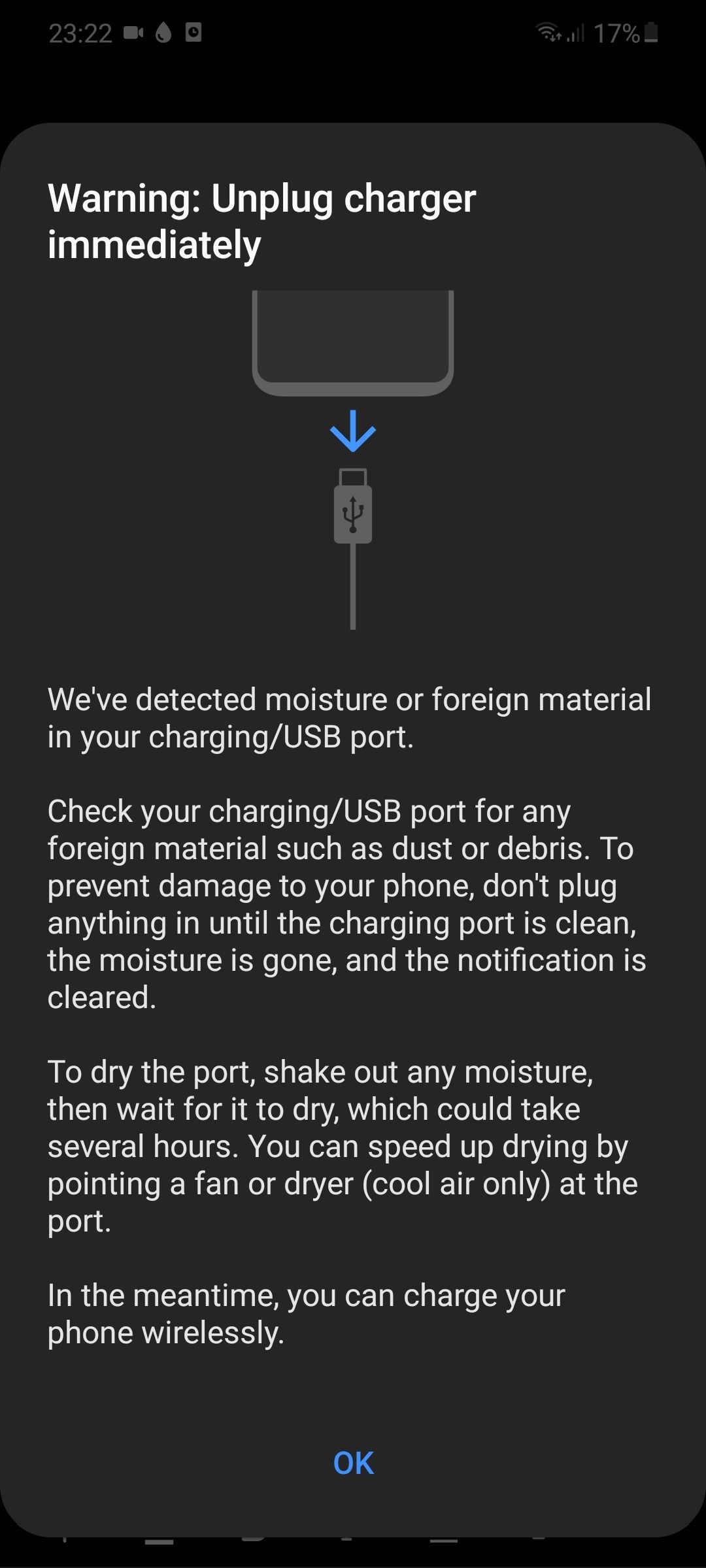 Warning of put letting me my phone - Samsung Community