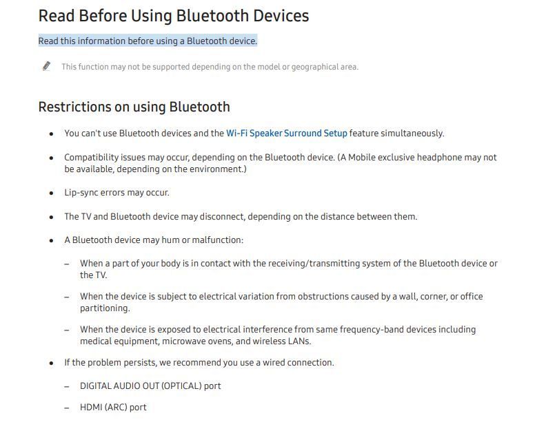 Frame 2018 Bluetooth info