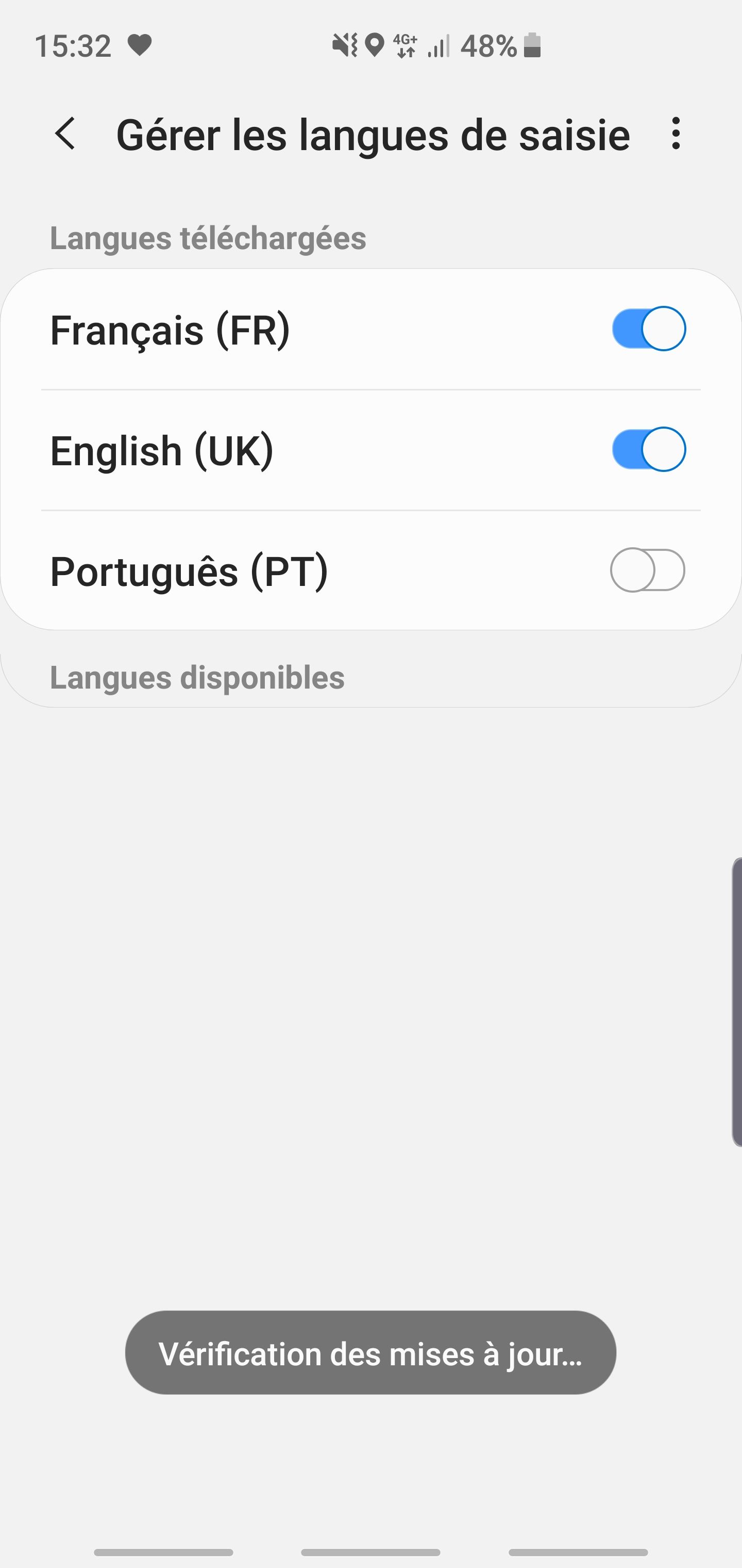 Pas de langues de saisie disponible au téléchargement - Samsung Community