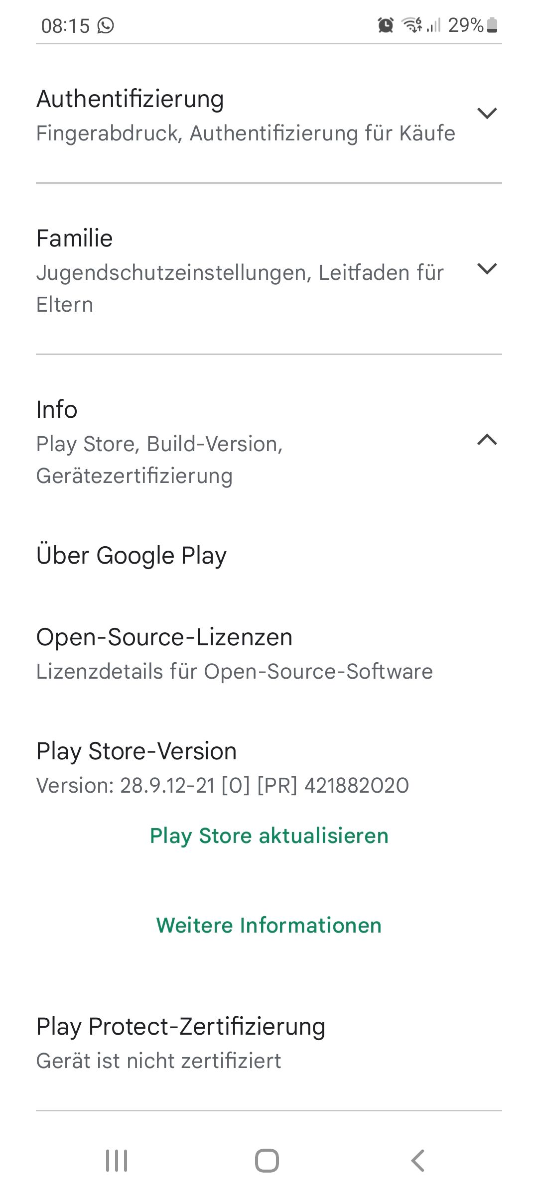 Gelöst Google Play Zertifizierung fehlt im MaiUpdate Samsung Community
